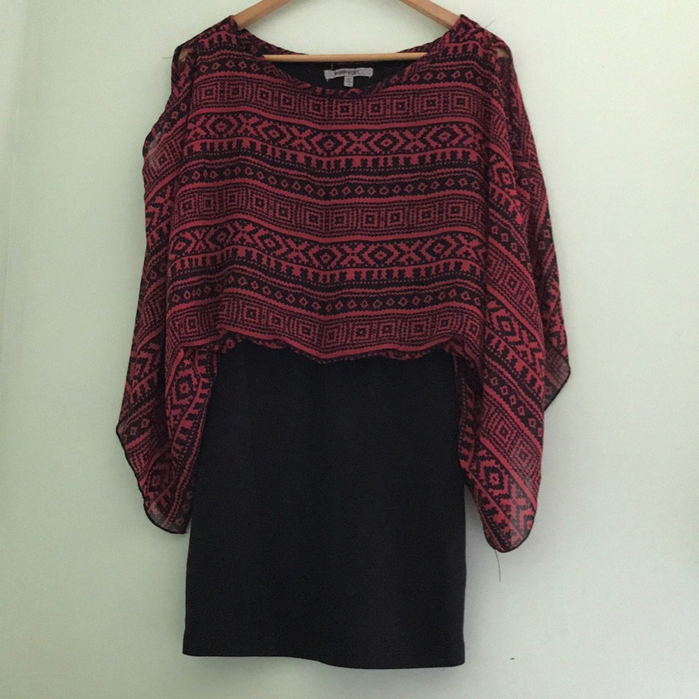 2 for $10 Printed Red Fitted Dress